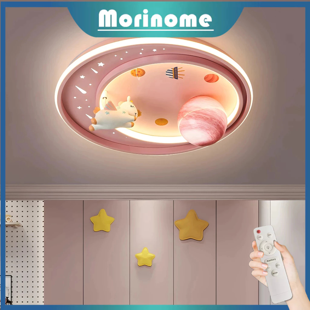 ✨Ready&COD✨Lampu Kamar Anak gadis Lampu Plafon Kamar Anak Unicorn Kuda Poni Pelangi Merah Muda Lampu