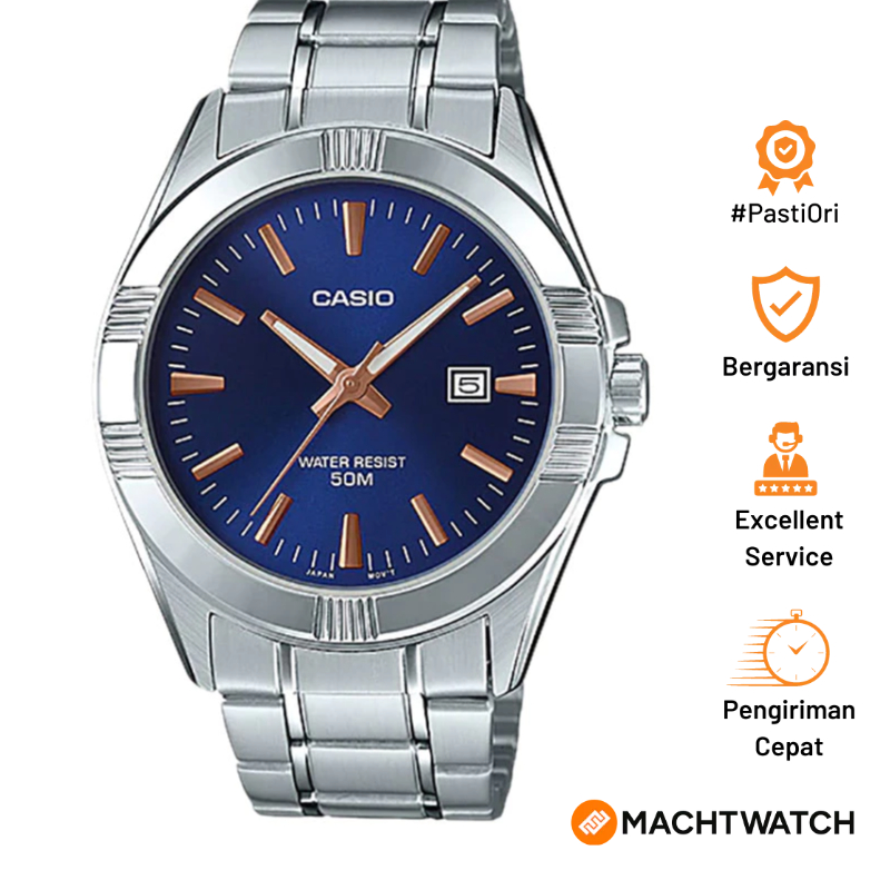 [PAYDAY SALE] Jam Tangan Pria Casio General MTP-1308D-2AVDF MTP1308 MTP-1308D Enticer Blue Dial Stai