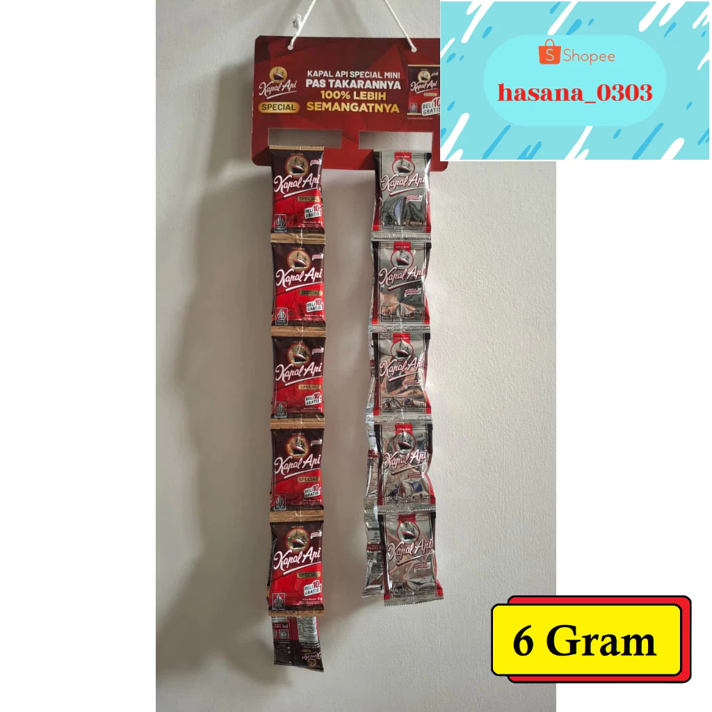 Kapal Api Special 6 Gram [ Kopi Bubuk ] PAS untuk 1 Cangkir