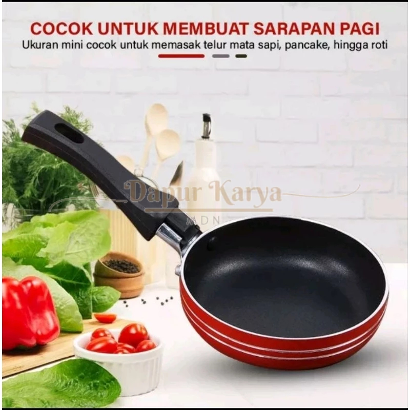 Panci Teflon Pan Anti Lengket Kecil Mini 16cm - Dapur Karya Mdn