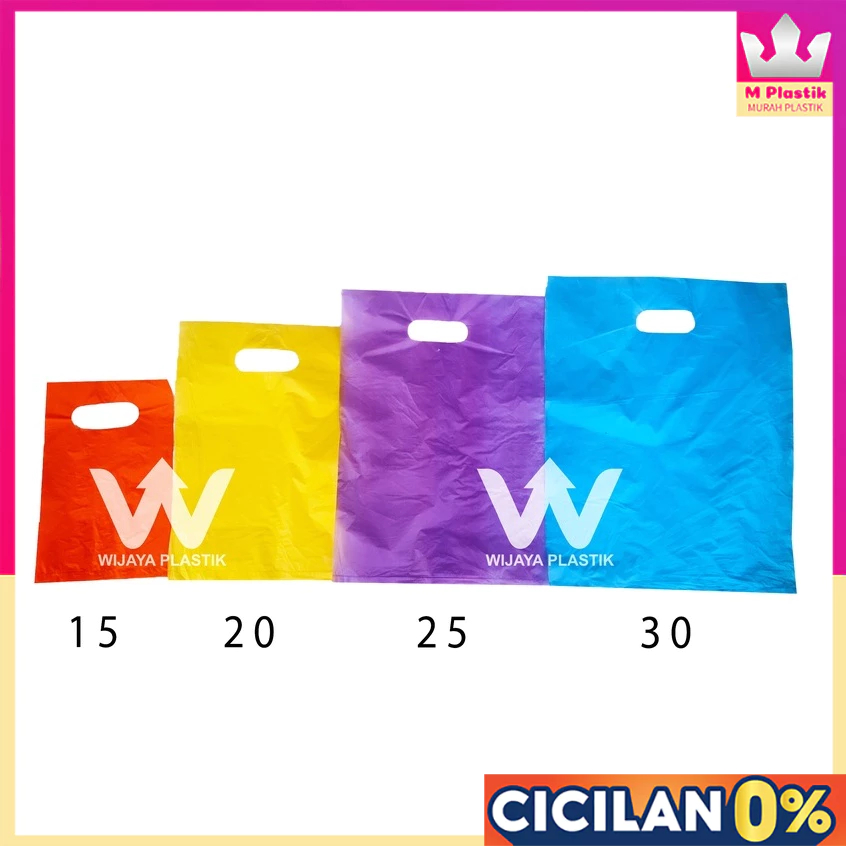 Kantong Kresek HD Oval POLOS ( 25 ) --- 100pcs @Pack | uk 25x36 plong plastik warna warni packing on