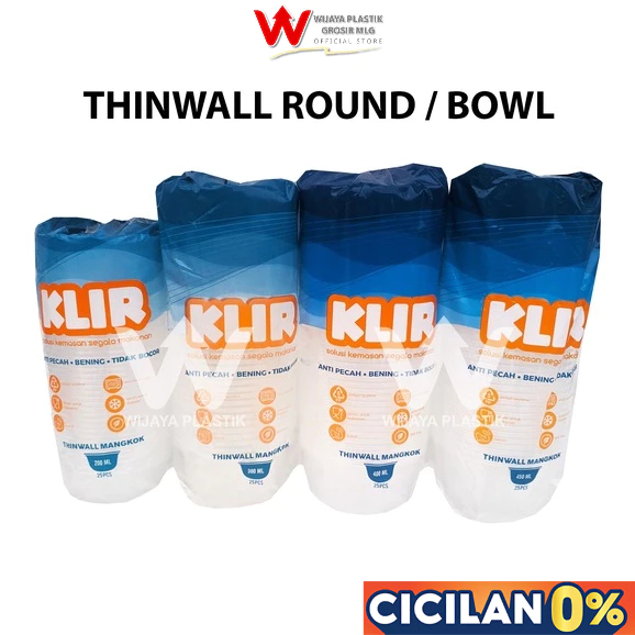 [PROMO] Aneka Thinwall ( 300 ml ) ROUND / WIDE / BOWL / RECTANGLE [Klir/Lux/Hiba/Victory] --- 25 pcs