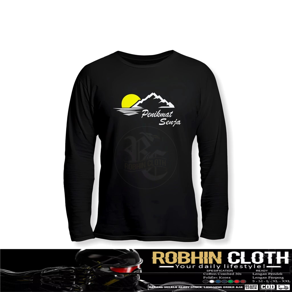 Kaos Baju Indie Penikmat Senja Lengan Panjang Kaos Distro