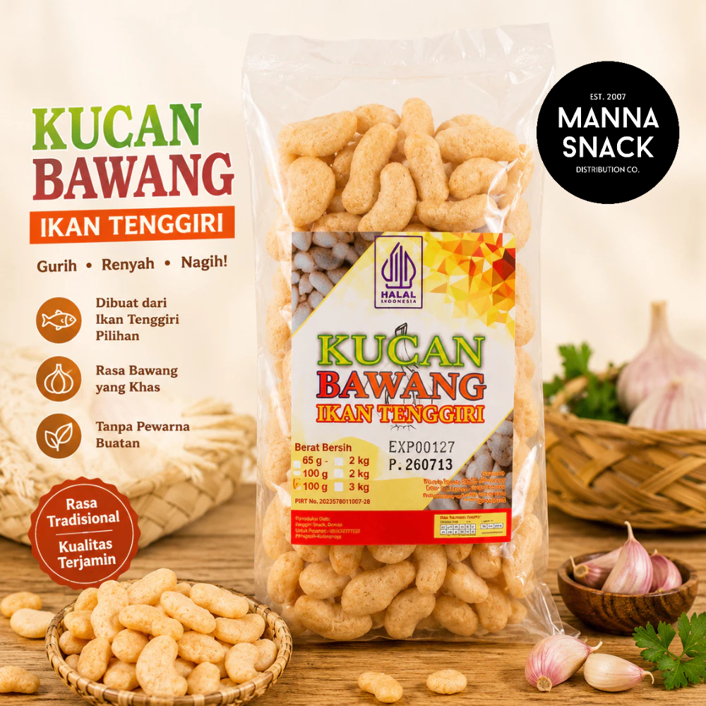 Kuku Macan Bawang Ikan Tenggiri 100g Renyah Nagih