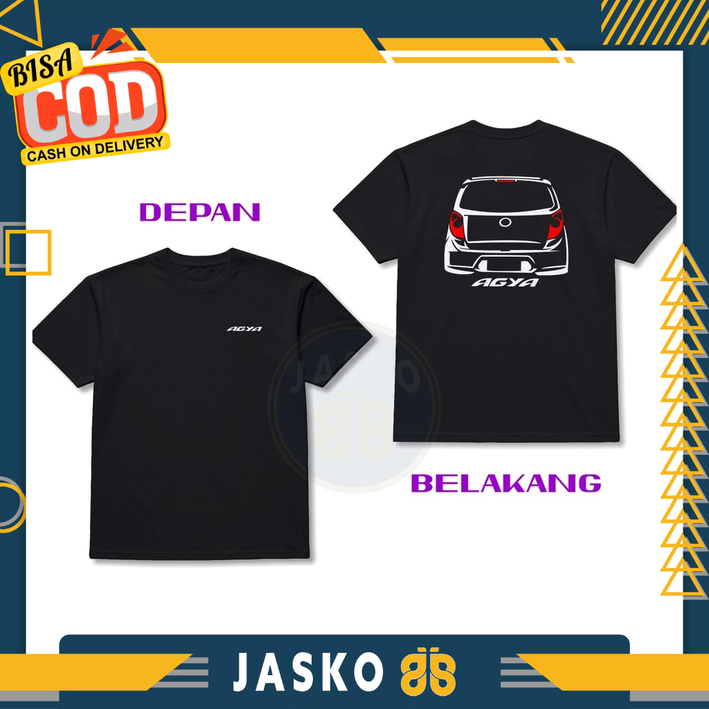 Baju Tshirt Mobil Toyota Agya Rear DB Baju Otomotif
