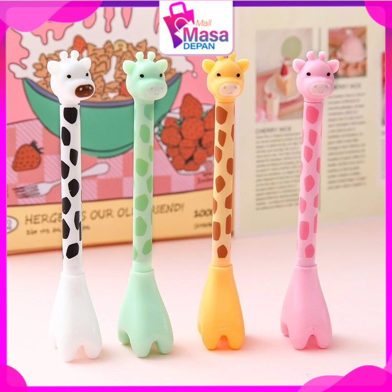 

MMD Pena Tinta Hitam Karakter Hewan Lucu Model Animal Pen Gel Jerapah Girrafe Ballpen Pena Pulpen Ujung Lancip Karakter
