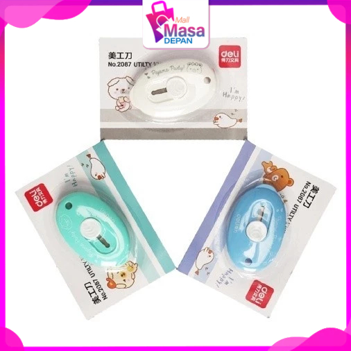 

MMD Cutter Mini Portable Bentuk Oval Mini Cutter Polos Travel Kit Pemotong Kertas Paper Cutter Lucu Bentuk Awan Warna Pastel Untuk Unboxing Paket
