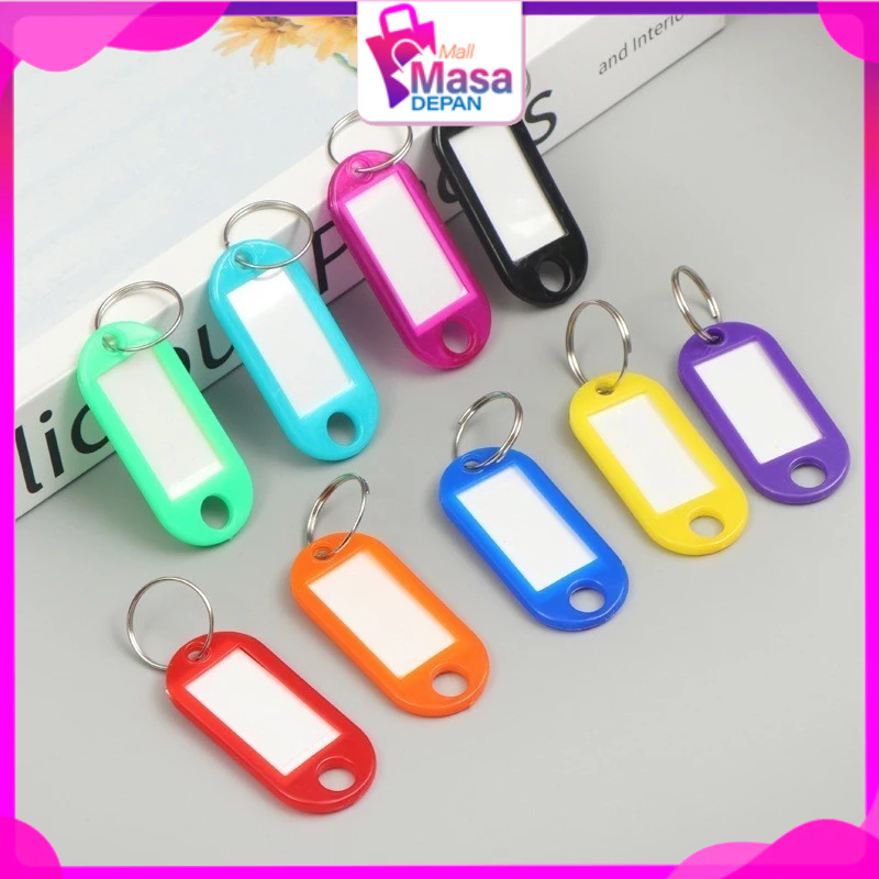

MMD Name Tag Gantungan Kunci Warna-Warni Label Nama Plastik Keychan Ring Name tag Ganci Colors