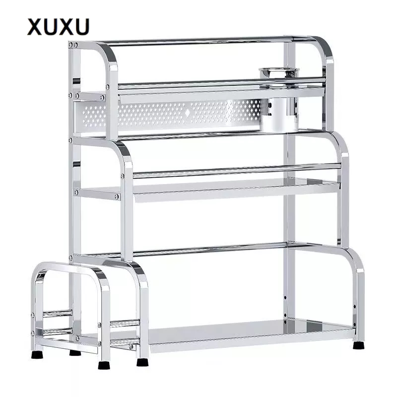XUXU Rak Bumbu Stainless Steel Rak Bumbu Dapur Rak dapur stainless  Rak susun Serbaguna Rak bumbu da