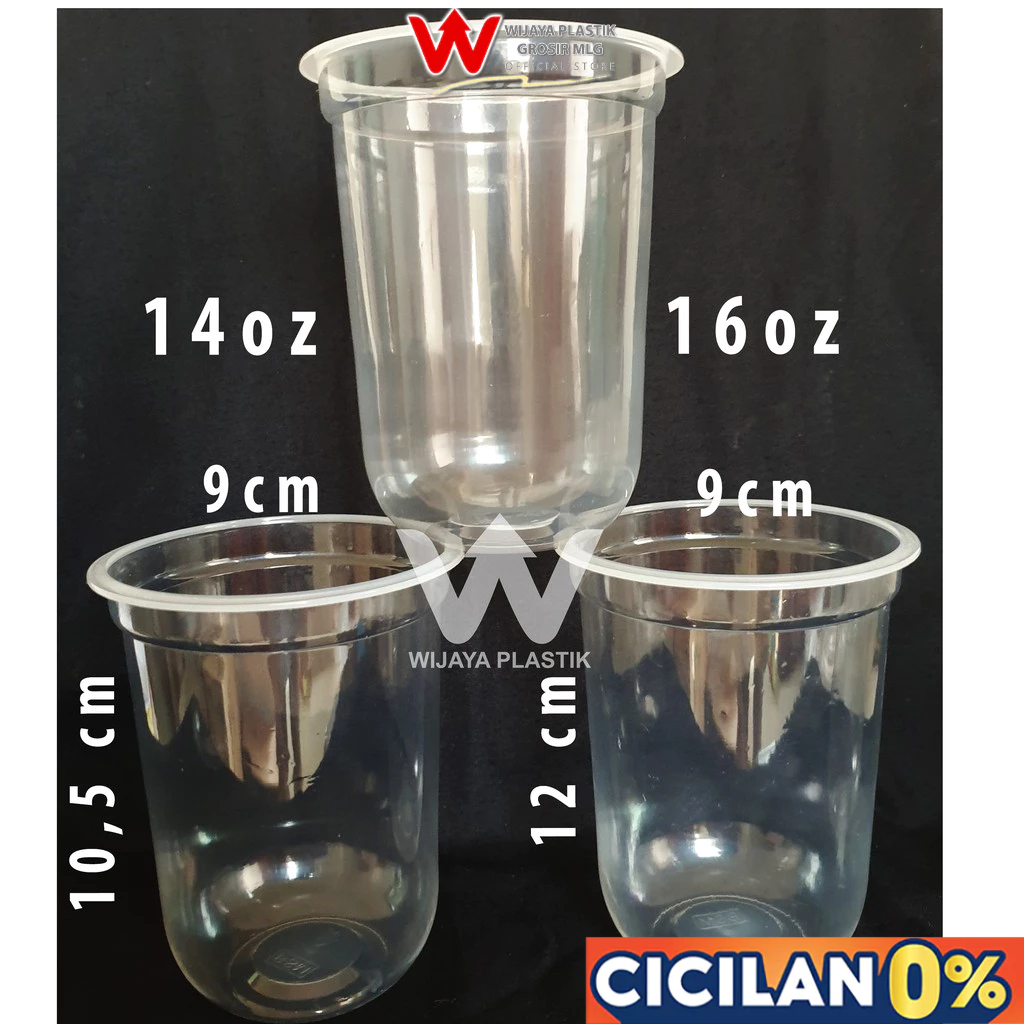 [PROMO] Aneka Gelas U Oval ( 12 - 22 oz ) [Hok/Tip Top/Merak] --- 25 50 pcs @Slop | 14 16 18 12oz 14