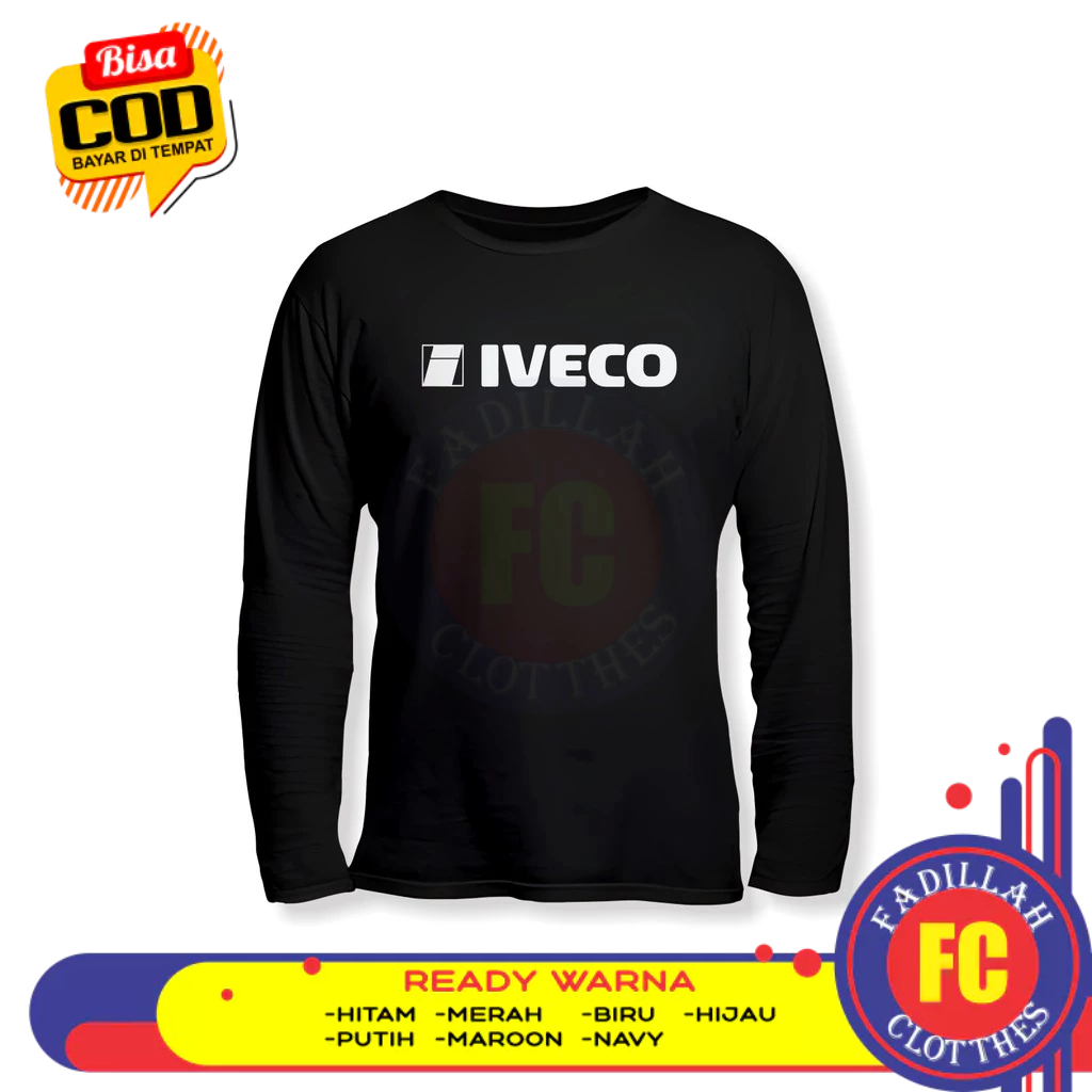 Baju Kaos Iveco Logo Lengan Panjang Kaos Distro