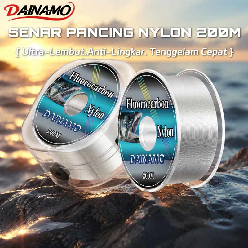 Dainamo 200M tali pancing nilon, nilon pancing super kuat,tali nilon pancing jepang original ,senar 