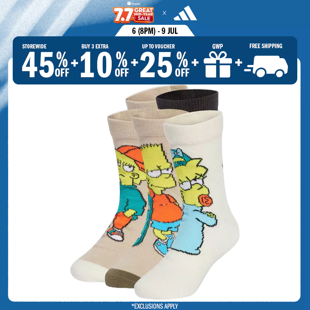 adidas Lifestyle adidas The Simpsons Socks Kids Unisex Brown JM4473