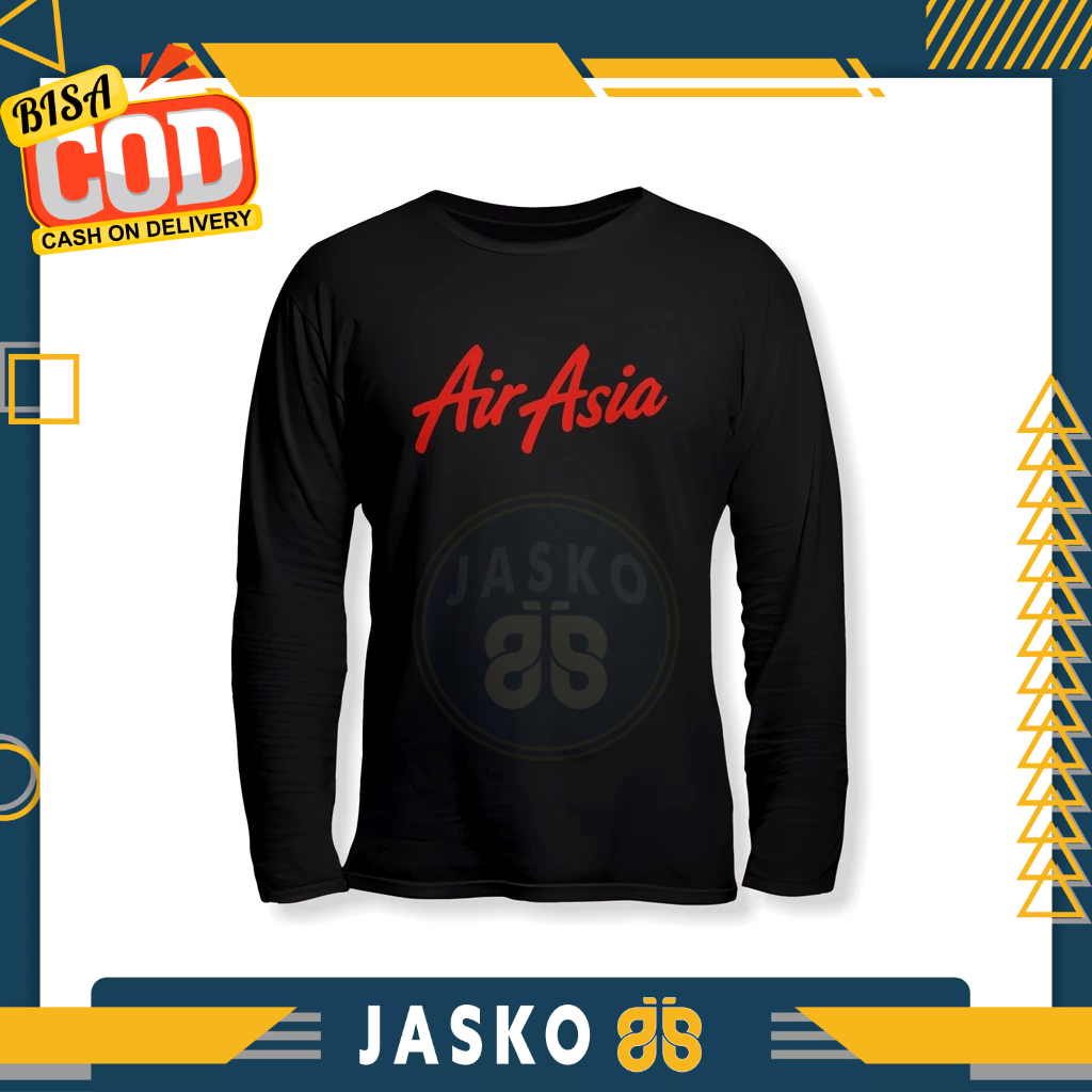 Baju Tshirt AIR ASIA Lengan Panjang Baju Perusahaan
