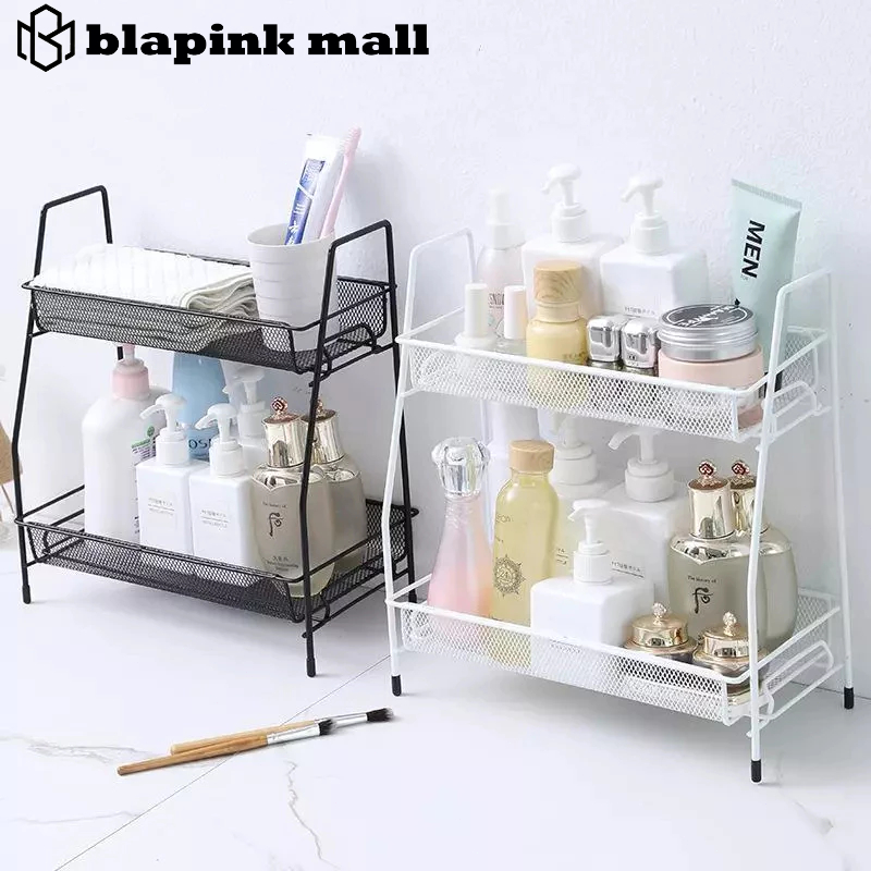 Rak Bumbu Stainless Steel Rak kosmetik aesthetic Rak Dapur Stainless Steel rak meja aesthetic untuk 