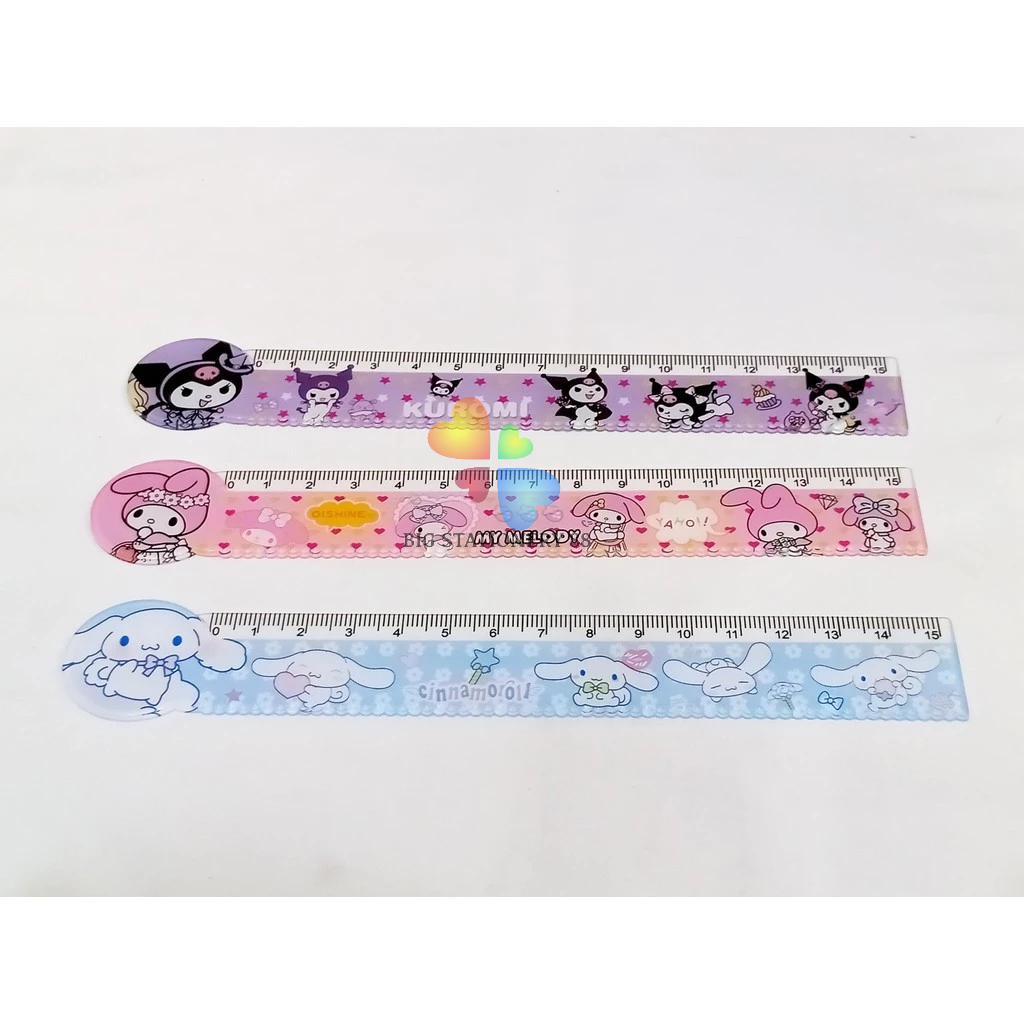 

GARISAN UKURAN 15CM MOTIF SANRIO KUROMI/GARISAN KUROMI MELODY/GARISAN LUCU UKURAN 15CM