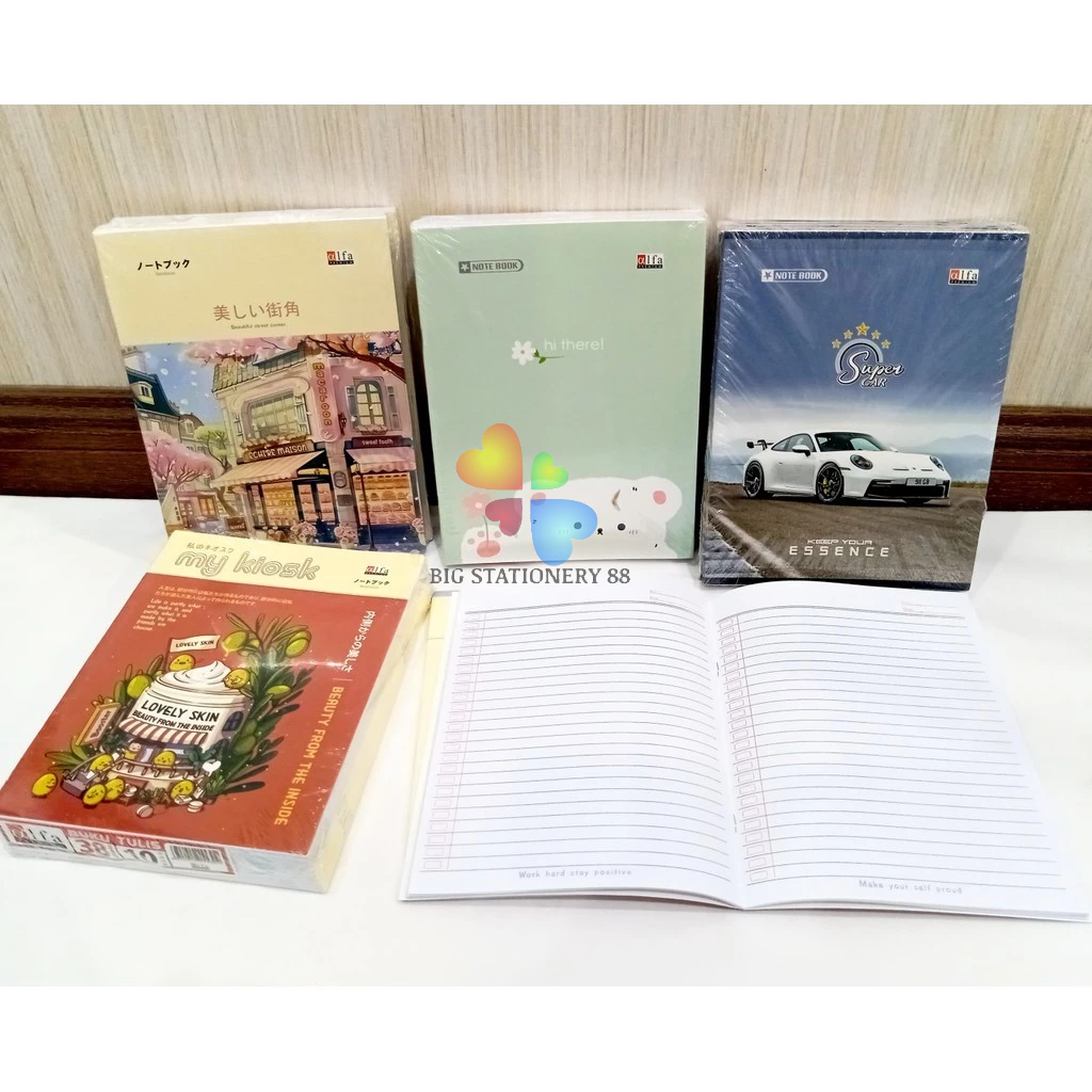 

(10PCS) Buku Tulis Alfa Fancy Kwarto/ Buku Tulis Ukuran kecil isi 38 Lembar