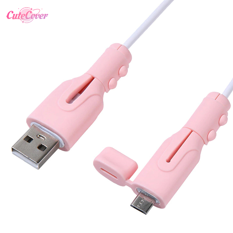 CuteCover Pelindung Kabel Data Anti Pecah Pelindung Kabel Charger & Penggulung Kabel Silikon Cocok u