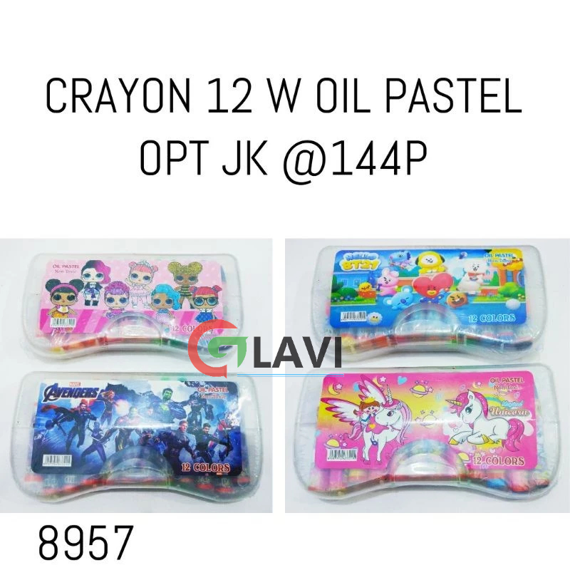 Crayon Besar 12 Warna / Oil Pastel / Krayon Set Murah Anak Anak Lucu