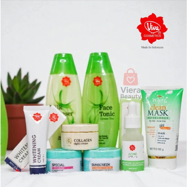 PAKET VIVA Glowing Oily Acne  Berminyak Jerawat | Flek Hitam Kusam Dark Spot Normal Anti Aging
