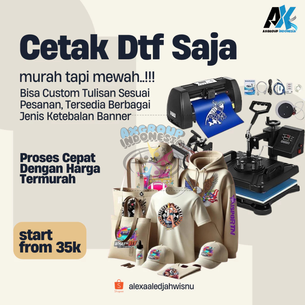 Cetak DTF Per Meter – Sablon Transfer Film Kaos Hoodie Jersey | Custom Printing