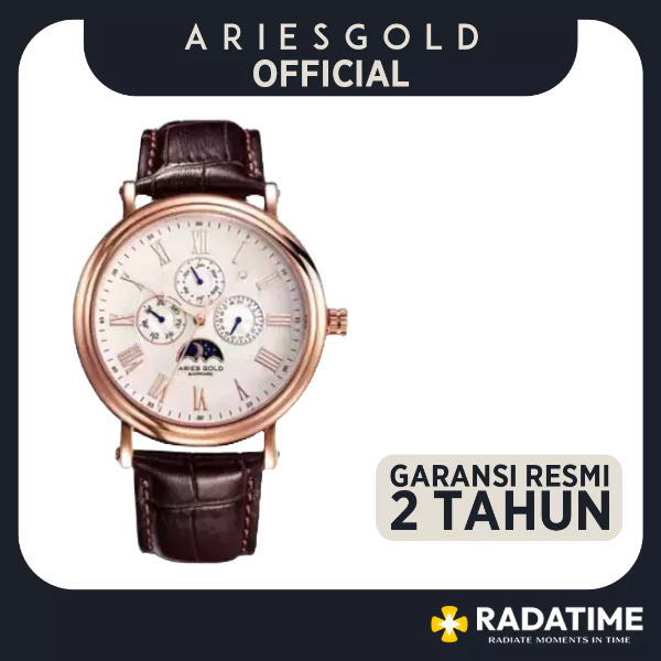 [FREE MUG] Jam Tangan Pria Aries Gold Urban Kensington 100% Original Rose Gold G-101-RG-W
