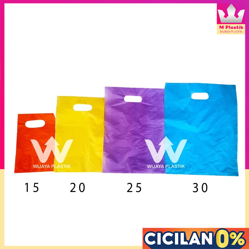 Kantong Kresek HD Oval POLOS ( 30 ) --- 100pcs @Pack | uk 30x40 plong plastik warna warni packing on