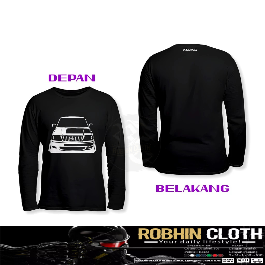 Kaos Baju Mobil Toyota Kijang Kapsul LGX Stance DB Lengan Panjang Baju Otomotif