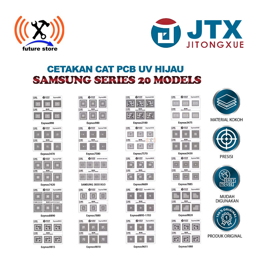 JITONGXUE ORIGINAL CETAKAN CAT PCB UV HIJAU SAMSUNG - CETAKAN PCB UV HIJAU JITONGXUE GS01 UNTUK SAMS