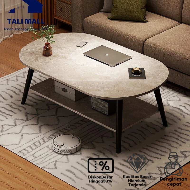 Meja Ruang tamu marmer Meja kopi modern Meja Kopi untuk Apartemen Kecil Ruang Tamu Sofa Rumah
