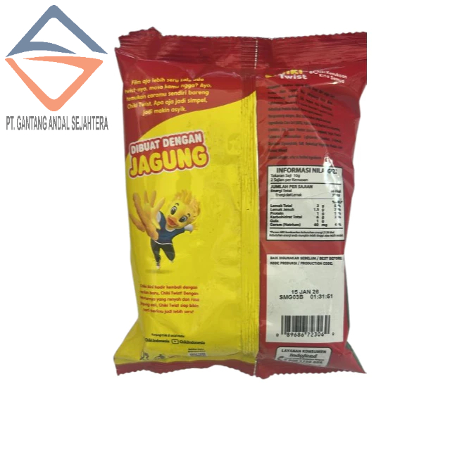 

CHIKI TWIST RASA JAGUNG BAKAR 22,5 GR