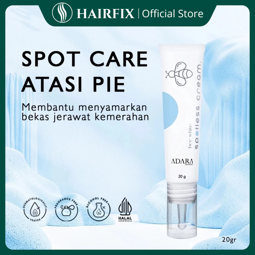 ADARA Bee White Spotless Cream – Krim Bekas Jerawat Kemerahan, Propolis, Aloe Vera, Oat & Bee Venom