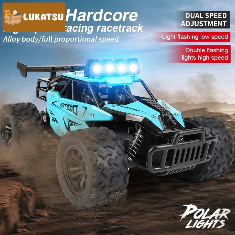 Mainan Mobil Remote Control Full Propo RC Mobil Offroad dengan Lampu LED Bodi Alloy Frekuensi 2.4GHZ