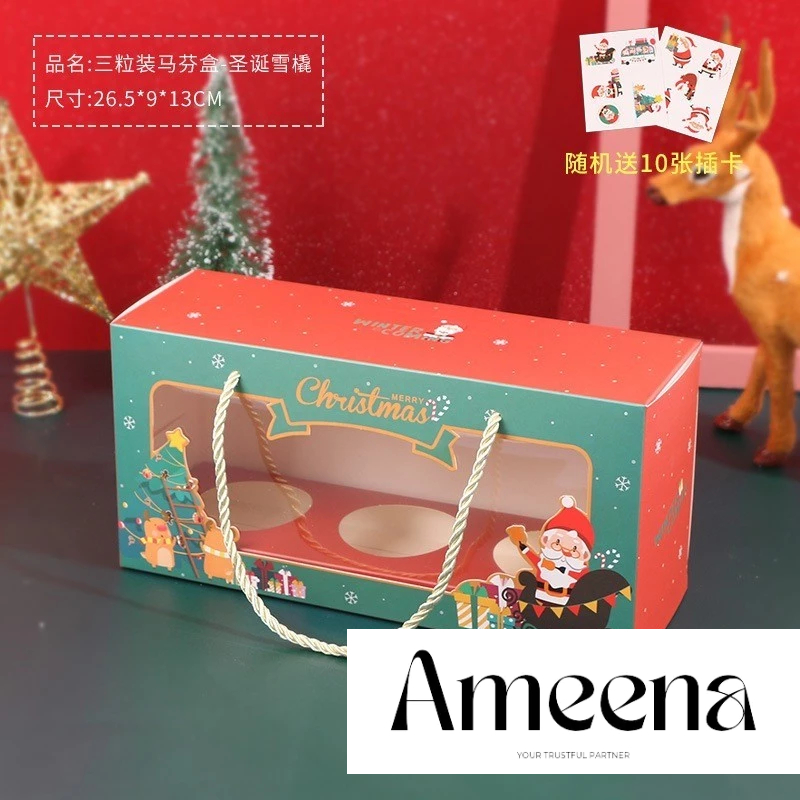 

Kotak Kue Box Cupcake Natal Christmas Sekat Alas isi 3 Untuk Cupcake Muffin Bolu Kukus Hampers Souvenif Gift bingkisan