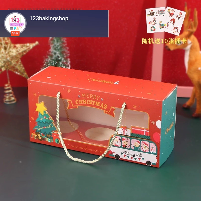 

Box Cupcake Muffin Kotak Kue Natal Christmas Sekat Alas isi 3 Untuk Cupcake Muffin Bolu Kukus Hampers Souvenif Gift