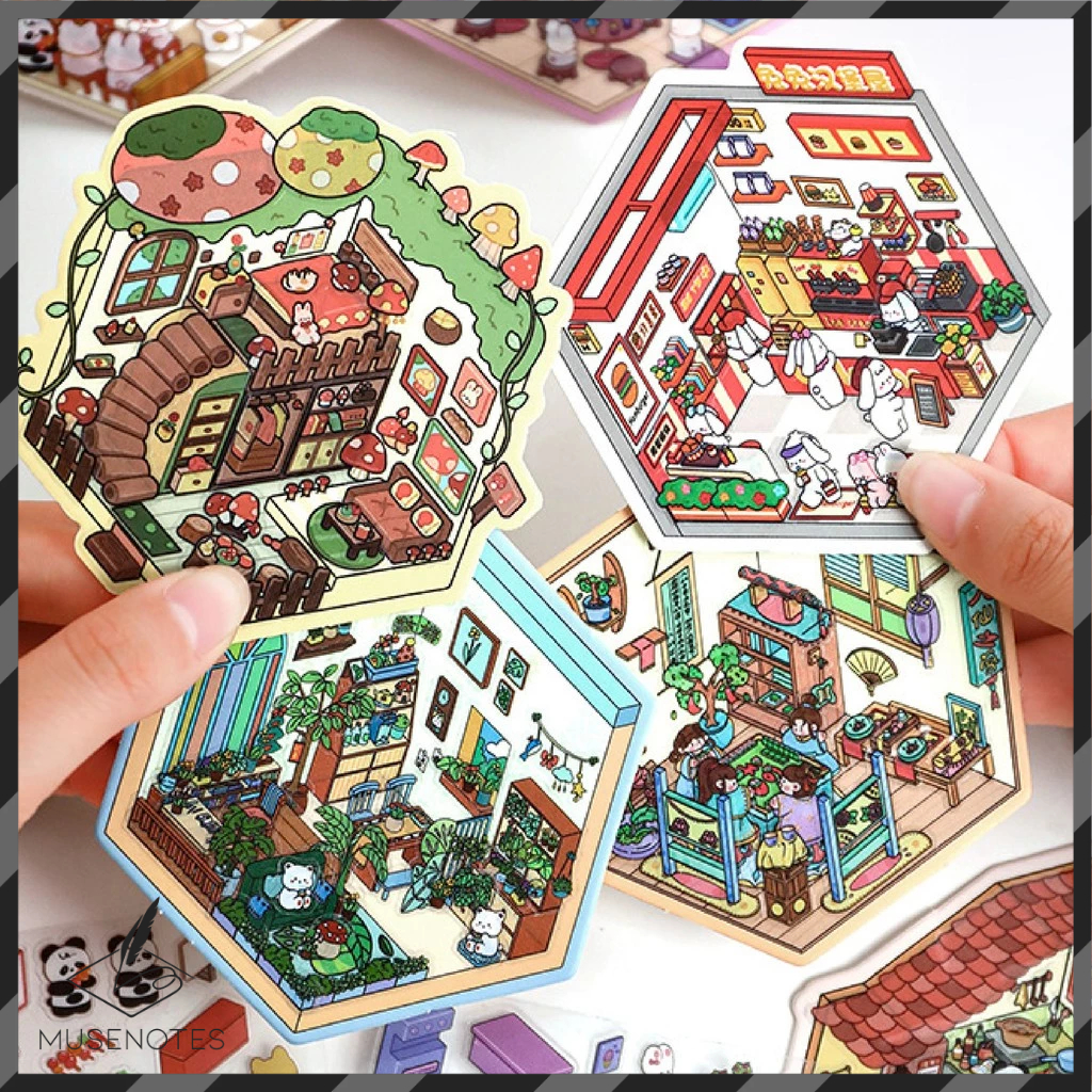 

STICKER 3D DIY Small Size Satisfying Decoration Landscape Creative Stiker Edukasi Dekorasi A-SK026