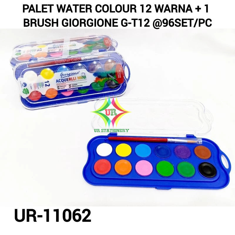 

Water Colour Girogrone Set Paint- Cat Air Padat isi 12 Warna - Cat Lukis