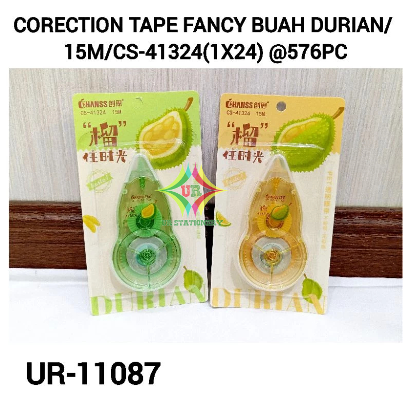 CORRECTION TAPE/TIP X TARIK/TIP X KERTAS MOTIF PEACH DURIAN
