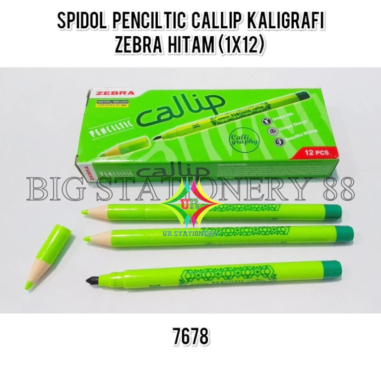 Spidol Pensiltic Callip Kaligrafi Zebra Hitam