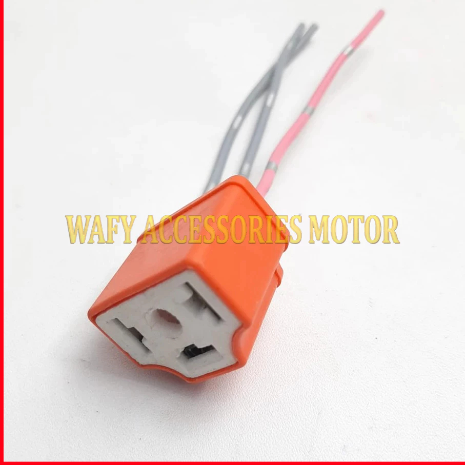 Fitting Lampu Depan Soket H4 Keramik Motor Mobil Vixion Verza Megapro Dll