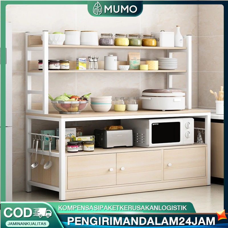 Rak Oven Microwave Rak Dapur Susun Minimalis Dengan Kabinet Rak Dapur Susun MinimalisRak Bumbu