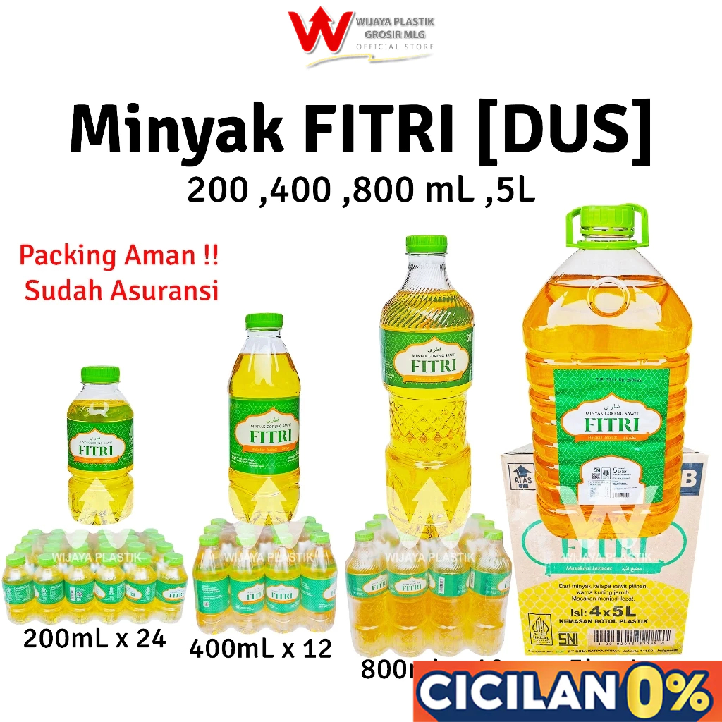 [GROSIR 1 DUS] Minyak BOTOL [FITRI] 200ml 400ml 800ml 5L --- 4 12 24 @DUS | 200 400 800 ml 5 liter l
