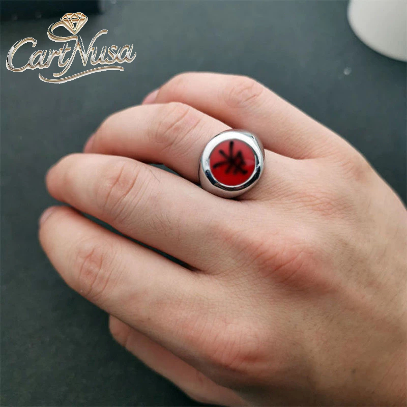 [COD]Cincin Anime Naruto Motif Akatsuki Itachi Pain Orochimaru Unisex Anti Karat Aksesoris Cosplay H