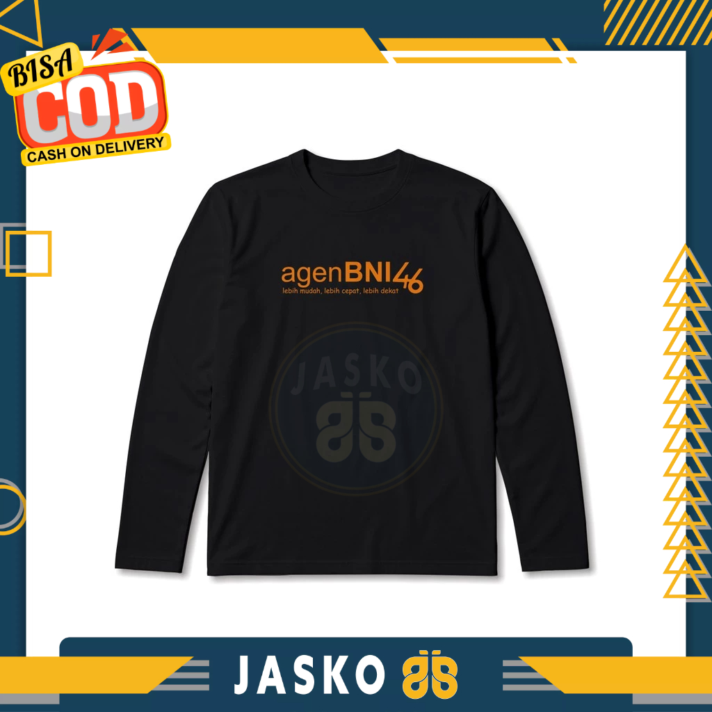 Baju Tshirt AGEN BNI 46 Lengan Panjang Baju Perusahaan