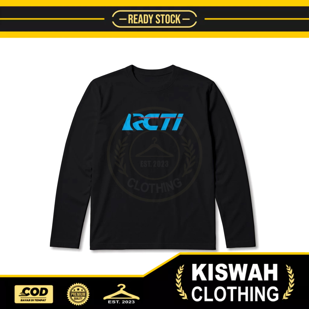 Kaos Tshirt RCTI Crew Logo Lengan Panjang Baju Perusahaan
