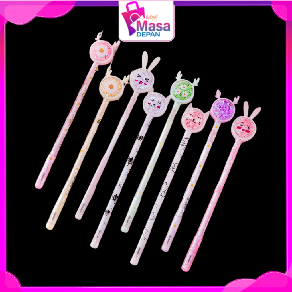 

MMD Pena Karakter Payet Gliter Bunny Lucu Black Ink Gel Pulpen Murah Gel Bolpen Gel Pastel Alat Tulis Karakter Kupu-Kupu Perlengkapan Sekolah Kantor Murah