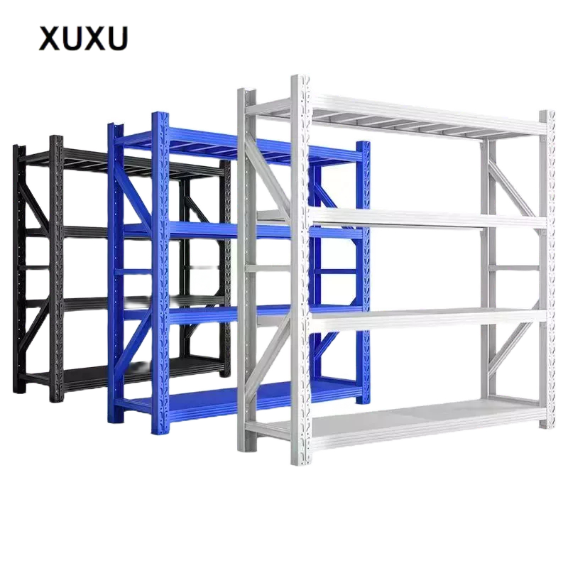 XUXU Rak Gudang Rak Besi Heavy Duty Serbaguna Rak Besi Siku Rak Supermarket Rak Penyimpanan Rak Aqua