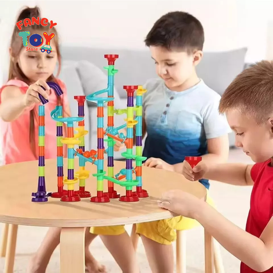 Marble Run Set Lintasan Kelereng Untuk Anak  bermain mainan edukasi DIY lintasan lomba kelereng