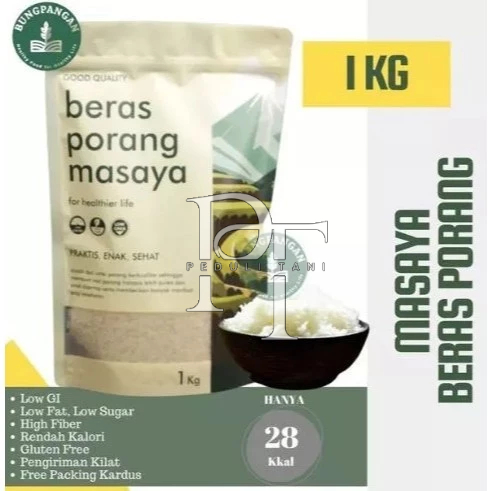 

ready stock beras porang masaya 1kg, beras pulen, putih, wangi, dan harum