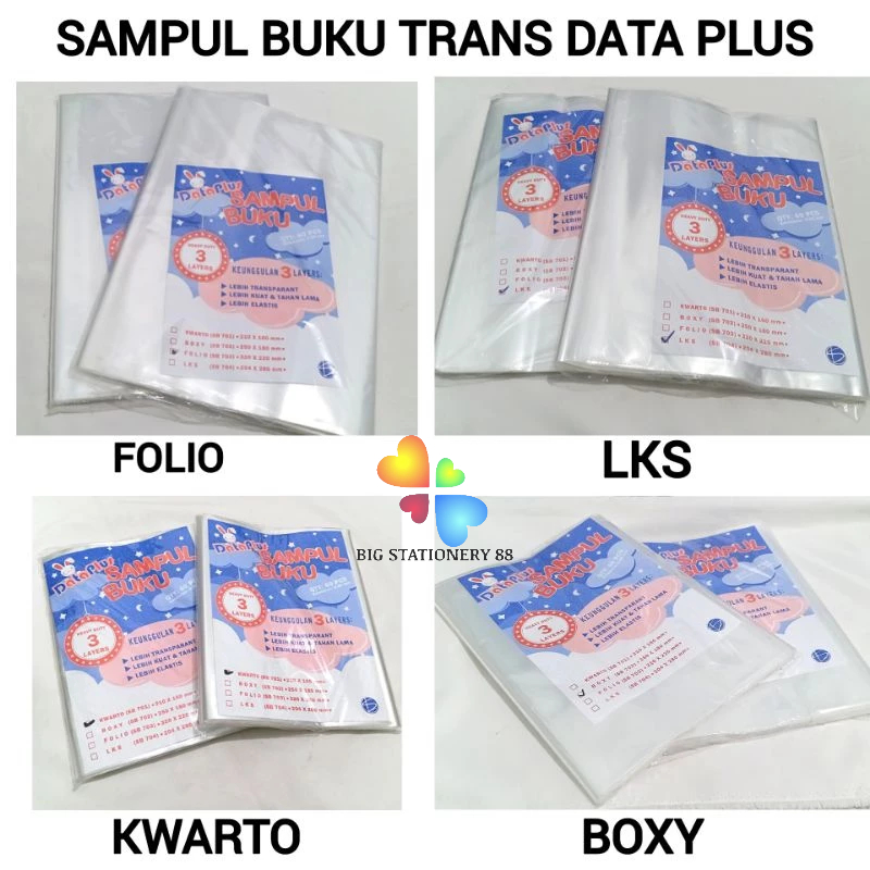 

SAMPUL BUKU PLASTIK TRANS DATA PLUS 60 LEMBAR/ SAMPUL PLASTIK PELINDUNG BUKU/SAMPUL BUKU BENING